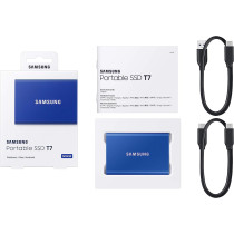 SAMSUNG T7 Portable SSD 1TB - Up to 1050MB/s - USB 3.2 External Solid State Drive, Blue (MU-PC1T0H/AM)