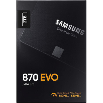 SAMSUNG Electronics 870 EVO 2TB 2.5 Inch SATA III Internal SSD (MZ-77E2T0B/AM)