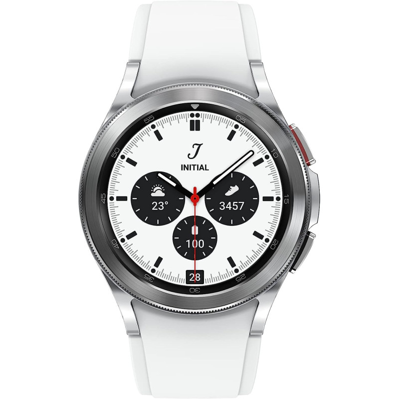 SAMSUNG Galaxy Watch4 Classic 42Mm Bluetooth Smartwatch, Silver, Sm-R880Nzsamea