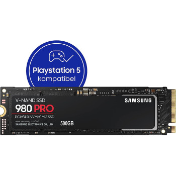SAMSUNG 500 GB 980 PRO NVMe M.2 SSD PCIe Gen 4.0 x4, NVMe 1.3c MZ V8P500BW