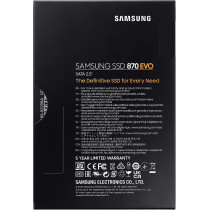 SAMSUNG 870 EVO 2TB SSD, V-NAND, 2.5 Inches 7mm, SATA III 6GB/s, R/W(Max) 560MB/s/530MB/s, 98K/88K IOPS, 1,200TBW, 5 Years