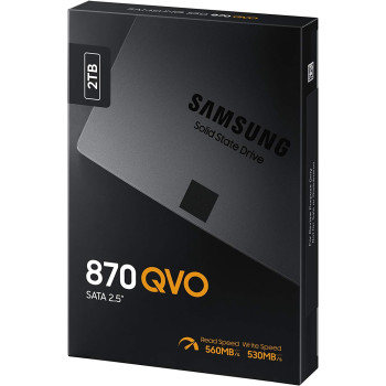 SAMSUNG 870 QVO 2TB SATA 2,5 Zoll Internes Solid State Drive (SSD) (MZ-77Q2T0BW)