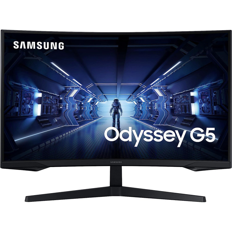 SAMSUNG 27 Inches Odyssey G5 LC27G55, 1000R Curved Gaming Monitor with 144Hz Refresh Rate & 1ms Response Time, WQHD Resolution, AMD FreeSync Premium - LC27G55TQBMXUE Black