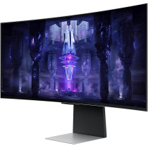 SAMSUNG 34 Inches Odyssey OLED G8 Gaming Monitor With Smart TV Experience, 0.03ms Response Time & 175Hz Refresh Rate, AMD FreeSync Premium Pro, IoT Hub & Voice Assistants - LS34BG850SMXUE