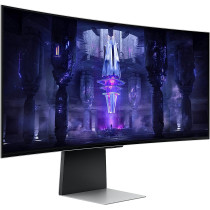 SAMSUNG 34 Inches Odyssey OLED G8 Gaming Monitor With Smart TV Experience, 0.03ms Response Time & 175Hz Refresh Rate, AMD FreeSync Premium Pro, IoT Hub & Voice Assistants - LS34BG850SMXUE