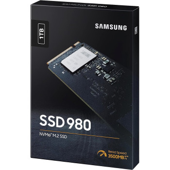 SAMSUNG 980 1 TB PCIe 3.0 (up to 3.500 MB/s) NVMe M.2 Internal Solid State Drive (SSD) (MZ-V8V1T0BW)