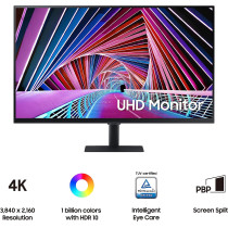 SAMSUNG 32 Inch 4K UHD Monitor, Computer Monitor, Wide Monitor, HDMI Monitor HDR 10 (1 Billion Colors), 3 Sided Borderless Design, TUV-Certified Intelligent Eye Care, S70A (LS32A700NWNXZA)