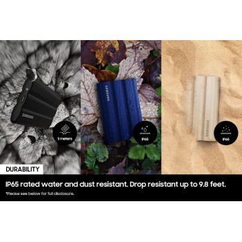 SAMSUNG T7 Shield Portable Solid State Drive USB 3.2 1TB, IP65 Water Resistant, External SSD Compatible with PC/Mac/Android/Gaming Consoles, MUPE1T0S/AM, 2022, Black, MU PE1T0S/AM, T7 Shield SSD