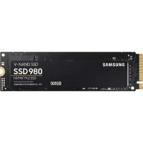 SAMSUNG 980 500 GB PCIe 3.0 up to 3.100 MB/s NVMe M.2 Internal Solid State Drive SSD MZ V8V500BW, black