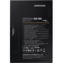 SAMSUNG 980 500 GB PCIe 3.0 up to 3.100 MB/s NVMe M.2 Internal Solid State Drive SSD MZ V8V500BW, black
