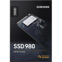 SAMSUNG 980 500 GB PCIe 3.0 up to 3.100 MB/s NVMe M.2 Internal Solid State Drive SSD MZ V8V500BW, black
