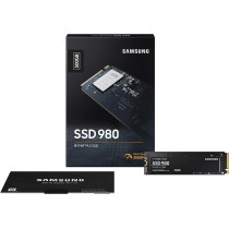 SAMSUNG 980 500 GB PCIe 3.0 up to 3.100 MB/s NVMe M.2 Internal Solid State Drive SSD MZ V8V500BW, black