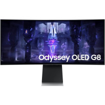 SAMSUNG 34-Inch Odyssey G85SB Series QD-OLED Ultra WQHD Curved Gaming Monitor, 175Hz, 0.03ms, Display HDR True Black 400, AMD FreeSync Premium Pro, Advanced Game Streaming, LS34BG850SNXZA, 2023