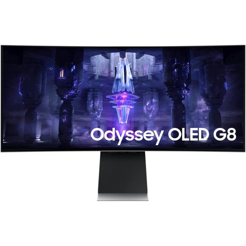 SAMSUNG 34-Inch Odyssey G85SB Series QD-OLED Ultra WQHD Curved Gaming Monitor, 175Hz, 0.03ms, Display HDR True Black 400, AMD FreeSync Premium Pro, Advanced Game Streaming, LS34BG850SNXZA, 2023