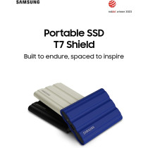 SAMSUNG T7 Shield 2TB, Portable SSD, up-to 1050MB/s, USB 3.2 Gen2, Rugged, IP65 Water & Dust Resistant, for Photographers, Content Creators and Gaming, Extenal Solid State Drive (MU-PE2T0R/WW), Beige