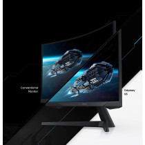 SAMSUNG 27-Inch G5 Odyssey Gaming Monitor With 1000R Curved Screen,Qhd,144Hz,1Ms,Freesync Premium,Black-Lc27G55Tqwmxue
