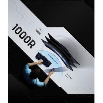 Samsung 32 Inch Odyssey G5 Gaming Monitor WQHD (2560x1440) 144Hz Curved 1ms HDMI Display Port AMD FreeSync Premium HDR10 LC32G55TQWNXZA, Black