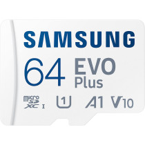 SAMSUNG EVO Plus 64 GB microSDXC UHS-I U1 130MB/s Full HD & 4K UHD Memory Card with Adapter (MB-MC64KA)