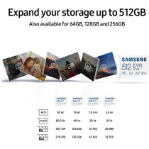 SAMSUNG EVO Plus 64 GB microSDXC UHS-I U1 130MB/s Full HD & 4K UHD Memory Card with Adapter (MB-MC64KA)