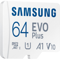 SAMSUNG EVO Plus 64 GB microSDXC UHS-I U1 130MB/s Full HD & 4K UHD Memory Card with Adapter (MB-MC64KA)