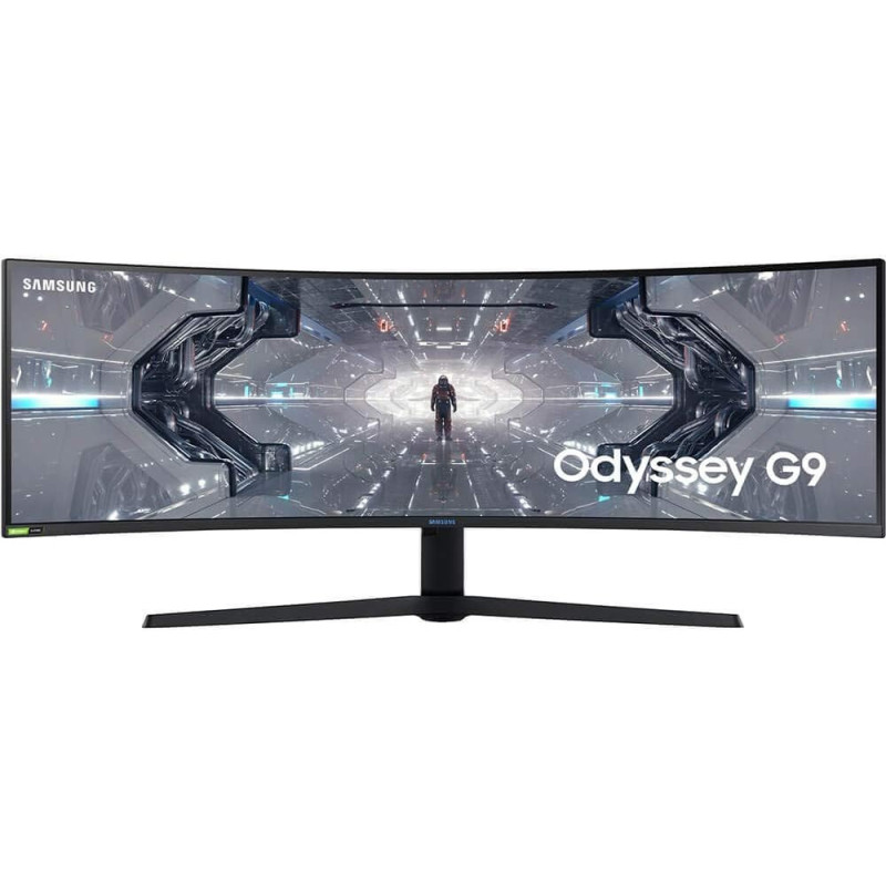 Samsung 49 Inch Odyssey G9 Gaming Monitor 1000R Curved Screen QLED Dual QHD Display 240Hz NVIDIA G-SYNC and FreeSync Premium Pro LC49G95TSSNXZA Black