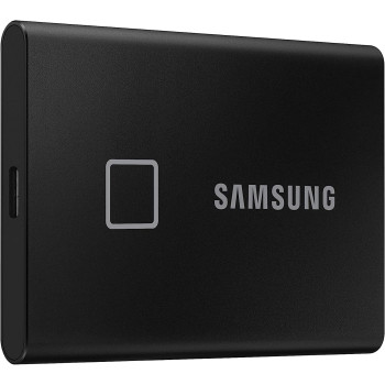 SAMSUNG T7 Touch Portable SSD - 500 GB - USB 3.2 Gen.2 External SSD Metallic Black (MU-PC500K/WW)