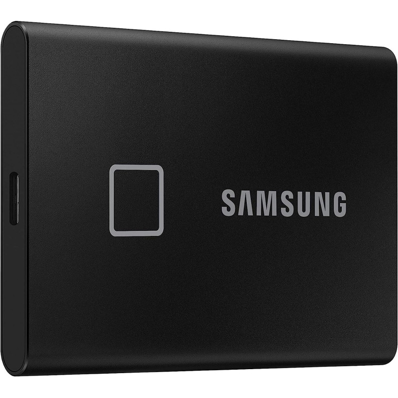 SAMSUNG T7 Touch Portable SSD - 500 GB - USB 3.2 Gen.2 External SSD Metallic Black (MU-PC500K/WW)
