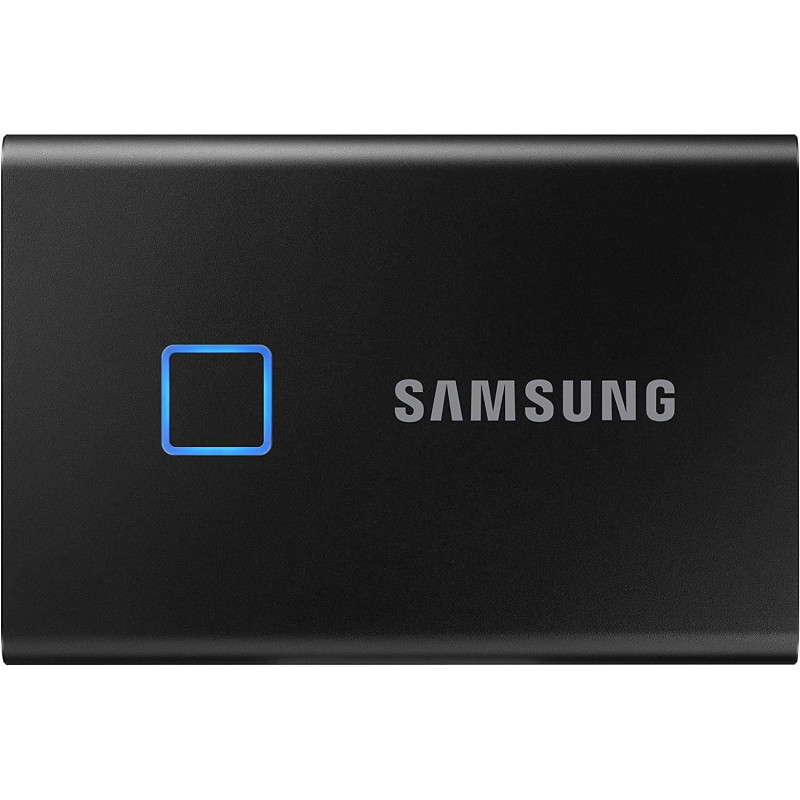 SAMSUNG MU-PC1T0K/WW Portable SSD T7 TOUCH USB 3.2 With Fingerprint And Password Security - 1TB, Black