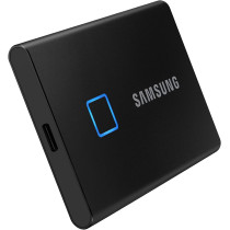 SAMSUNG T7 Touch Portable SSD - 2 TB - USB 3.2 Gen.2 External SSD Metallic Black (MU-PC2T0K/WW)