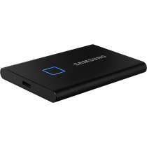 SAMSUNG T7 Touch Portable SSD - 2 TB - USB 3.2 Gen.2 External SSD Metallic Black (MU-PC2T0K/WW)