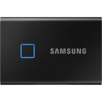 SAMSUNG T7 Touch Portable SSD - 2 TB - USB 3.2 Gen.2 External SSD Metallic Black (MU-PC2T0K/WW)