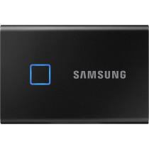 SAMSUNG T7 Touch Portable SSD - 2 TB - USB 3.2 Gen.2 External SSD Metallic Black (MU-PC2T0K/WW)