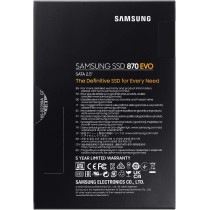 SAMSUNG SSD 870 EVO, 1 TB, Form Factor 2.5 Inch, Intelligent Turbo Write, Magician 6 Software, Black