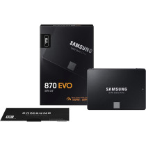 SAMSUNG SSD 870 EVO, 1 TB, Form Factor 2.5 Inch, Intelligent Turbo Write, Magician 6 Software, Black