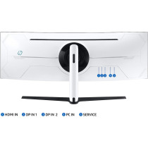 Samsung Odyssey G9 Curved Gaming Monitor, 49 Inch, 240hz, 1000R, 1ms, 1440p, Black & White
