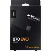 SAMSUNG SSD 870 EVO, 500 GB, Form Factor 2.5 Inch , Intelligent Turbo Write, Magician 6 Software, Black