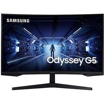 SAMSUNG 32-Inch G5 Odyssey Gaming Monitor With 1000R Curved Screen, Qhd,144Hz, 1Ms, Freesync Premium,Black-Lc32G55Tqwmxue