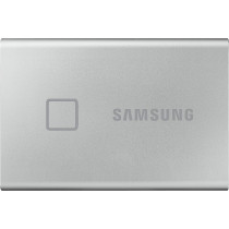 SAMSUNG T7 Touch Portable SSD - 1 TB - USB 3.2 Gen.2 External SSD Metallic Silver (MU-PC1T0S/WW)