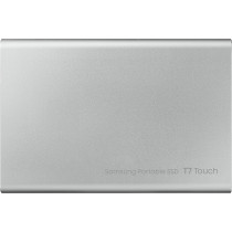 SAMSUNG T7 Touch Portable SSD - 1 TB - USB 3.2 Gen.2 External SSD Metallic Silver (MU-PC1T0S/WW)