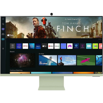 SAMSUNG M8 32in 4K UHD Flat Monitor, With Smart TV Experience and Camera (Spring Green)
