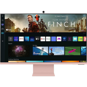 SAMSUNG M8 32 Inch 4K UHD Flat Monitor Smart TV with Max 60Hz Refresh Rate(SunSet Pink)