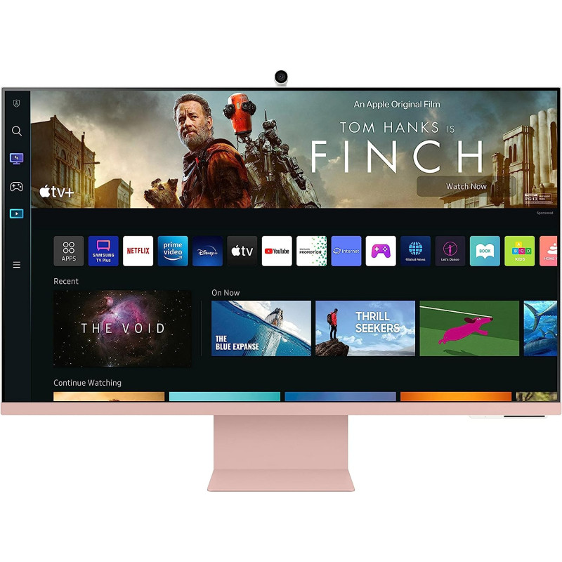 SAMSUNG M8 32 Inch 4K UHD Flat Monitor Smart TV with Max 60Hz Refresh Rate(SunSet Pink)
