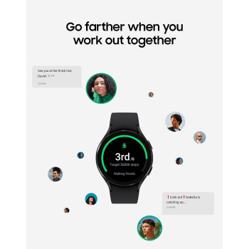Samsung Galaxy Watch 4 44mm Smartwatch with ECG Monitor Tracker, GPS Fall Detection, Bluetooth, US Version, Black