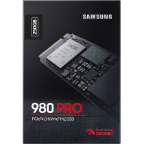 SAMSUNG 980 PRO 250 GB PCIe 4.0 bis zu 6.400 MB/s NVMe M.2 2280 Internes Solid State Drive SSD MZ V8P250BW, Black