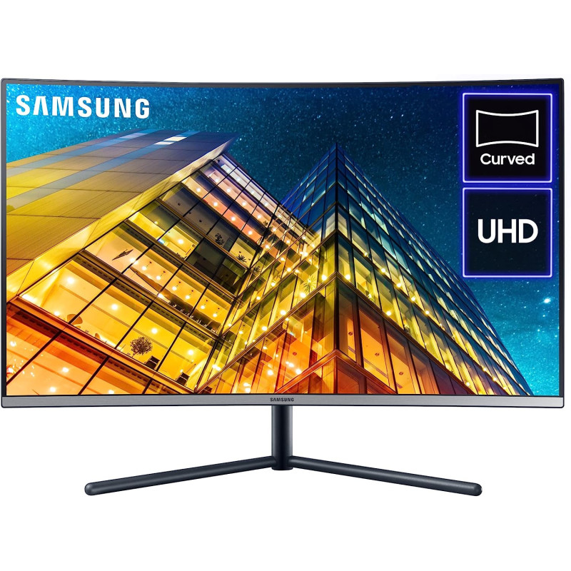 SAMSUNG U32R590 32 Inch Curved UHD 4K Monitor - Ultra HD 3840x2160 HDMI, Displayport, Dark Grey
