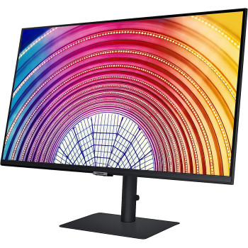 Samsung S60A Series 27 Inch WQHD 2560x1440 Computer Monitor 75Hz IPS Panel HDMI HDR10 1 Billion Colours Height Adjustable Stand TUV Certified Intelligent Eye Care LS27A600NWNXGO Black