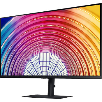 Samsung S60A Series 27 Inch WQHD 2560x1440 Computer Monitor 75Hz IPS Panel HDMI HDR10 1 Billion Colours Height Adjustable Stand TUV Certified Intelligent Eye Care LS27A600NWNXGO Black