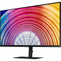 Samsung S60A Series 27 Inch WQHD 2560x1440 Computer Monitor 75Hz IPS Panel HDMI HDR10 1 Billion Colours Height Adjustable Stand TUV Certified Intelligent Eye Care LS27A600NWNXGO Black