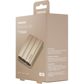 SAMSUNG T7 Shield Portable SSD - 1 TB - USB 3.2 Gen.2 External SSD Beige (MU-PE1T0K/EU)