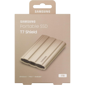 SAMSUNG T7 Shield Portable SSD - 1 TB - USB 3.2 Gen.2 External SSD Beige (MU-PE1T0K/EU)